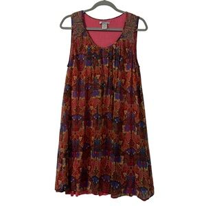 Alberto Makali Womens Lined Dress XL Orchids Print Artsy Floral Boho Embellished